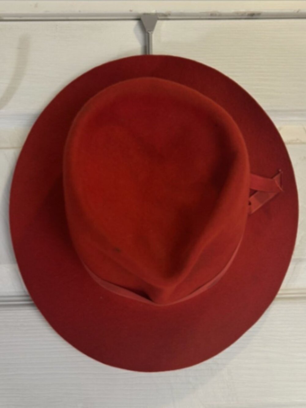 Vintage L.L Bean Wool Brim Wide Red Hat Adult Mens Unisex USA Made OSFM